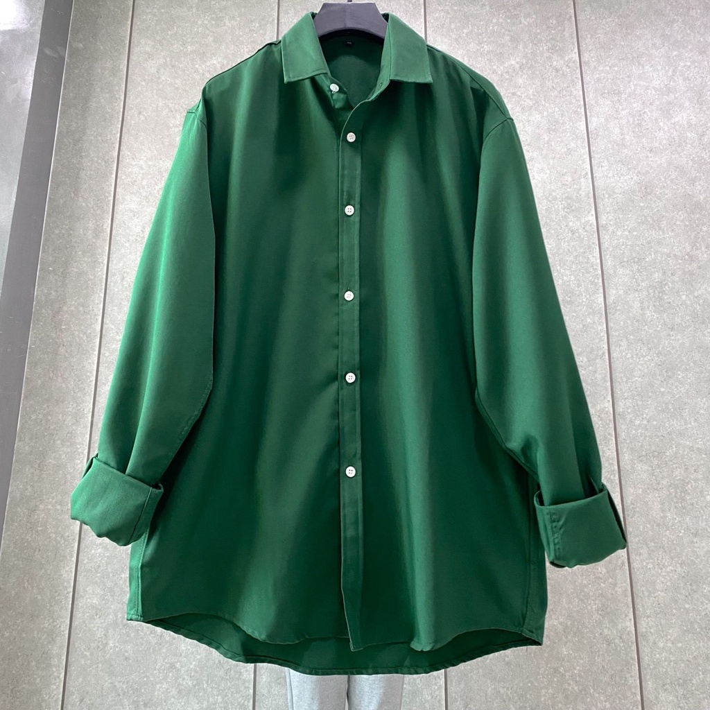 Áo Sơ Mi Tay Dài BASIC Vải COTTON Form Rộng Phong Cách Ulzzang - Tuni store