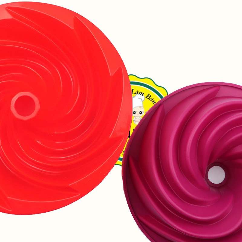 Khuôn Silicone Làm Bánh Thạch jelly, bánh bông lan đổ rau câu hình xoắn ốc/ khuôn lốc xoáy