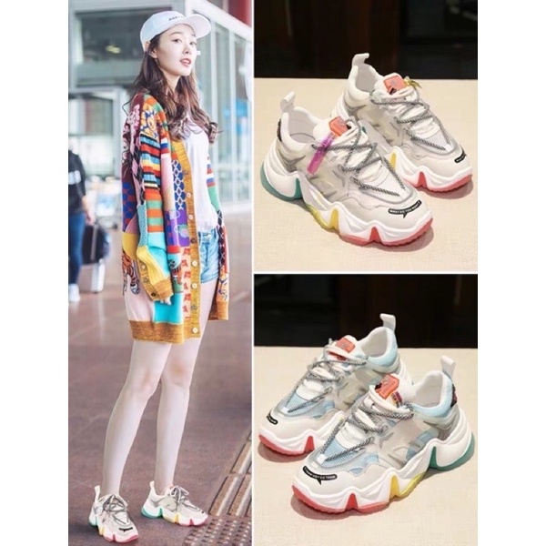 Giày Thể Thao Nữ👟Hot Trend👟, Giày Sneaker Nữ Ulzzang Đế 3 Màu Siêu Đẹp