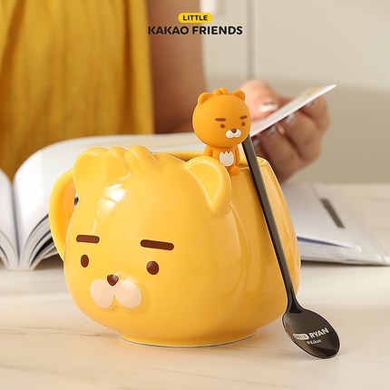 Muỗng, Thìa cà phê KAKAO FRIENDS muỗng cán dài bằng thép không gỉ 304 hình nhân vật bằng silicone