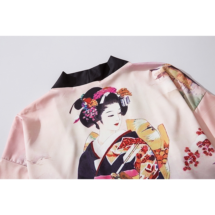 Plus Áo Kimono Dáng Rộng Phong Cách Harajuku Nhật Bản Thời Trang Mùa Hè 2020 Cho Nam Và Nữ