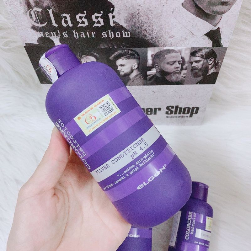Dầu gội tím khử vàng ELGON chính hãng 100ml ,Dầu gội cho tóc tẩy