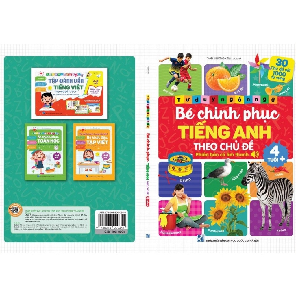 Sách Bé Chinh Phục Tiếng Anh Theo Chủ Đề Tư Duy Ngôn Ngữ - Phiên Bản Âm Thanh Kèm File Đọc