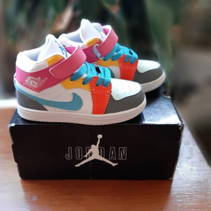Giảm Giá!!! Giày Thể Thao NIKE JORDA 1 8.8 Thiết Kế Cổ Cao Thời Trang Cá Tính Dành Cho Bé 297