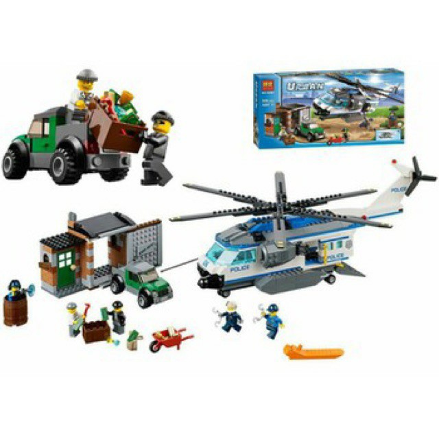 Lắp ráp urban police 10423 - trực thăng cứu hộ 528 chi tiết