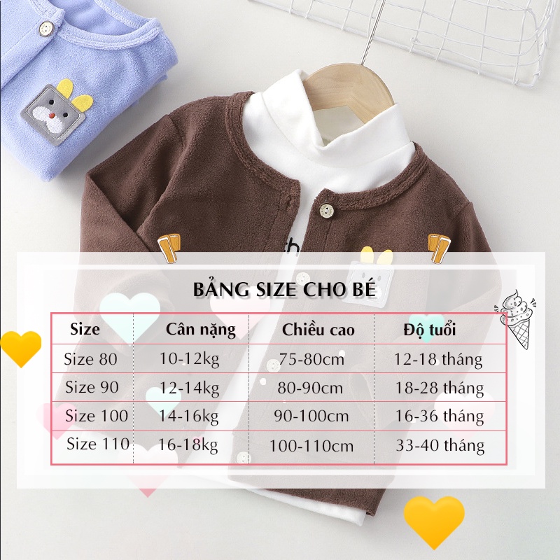 Áo khoác mỏng mềm cho bé gái, bé trai 0-3 tuổi dễ thương, áo cadigan phong cách Hàn Quốc HOT
