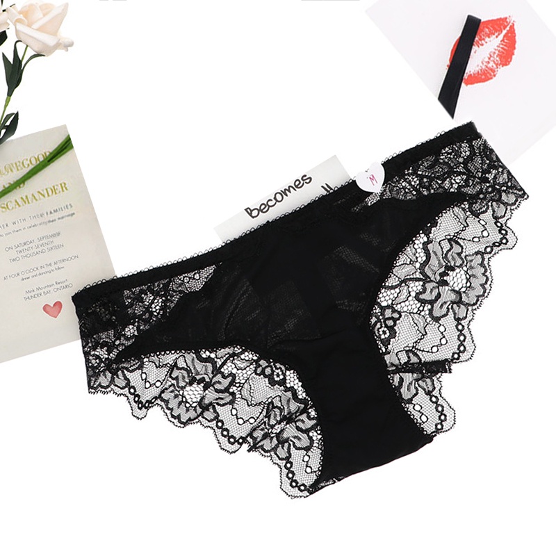 Quần lót VARSBABY N094 lưng thấp phối ren siêu mỏng thông thoáng thời trang size S-XL