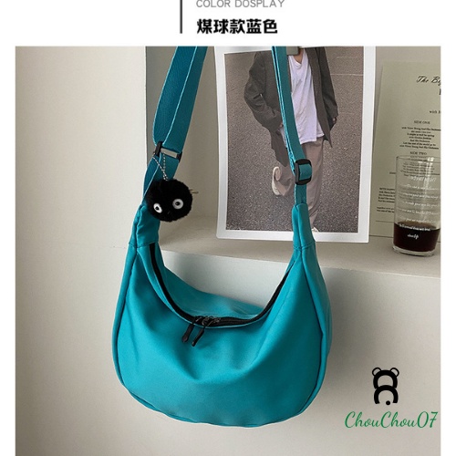 Túi xách đeo chéo phong cách unisex, túi vải Oxford phong cách đơn giản