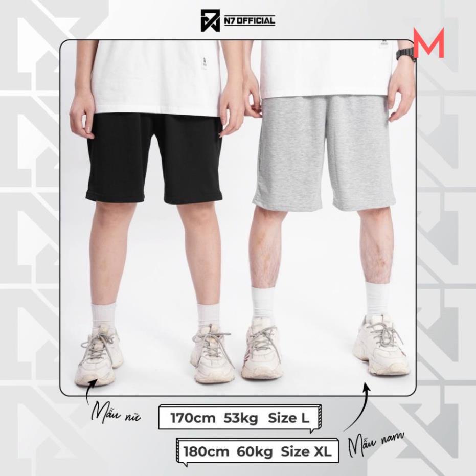 Quần Short Đùi Trơn unisex N7 thể thao basic nam nữ oversize phong cách đường phố Hàn Quốc Ulzzang T2