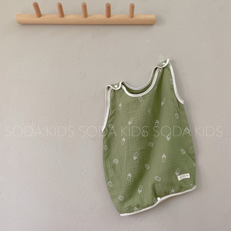 (Hàng thiết kế) Túi mặc đi ngủ cho bé vải xô Muslin (Nhiều màu )