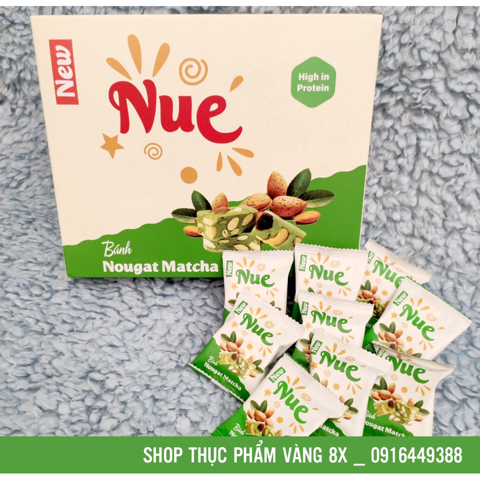 Nougat sữa_ matcha _Happy cake Hộp Bánh Nue 210g