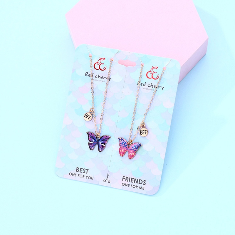 Set 2 Vòng cổ Tình Bạn Mặt Bướm