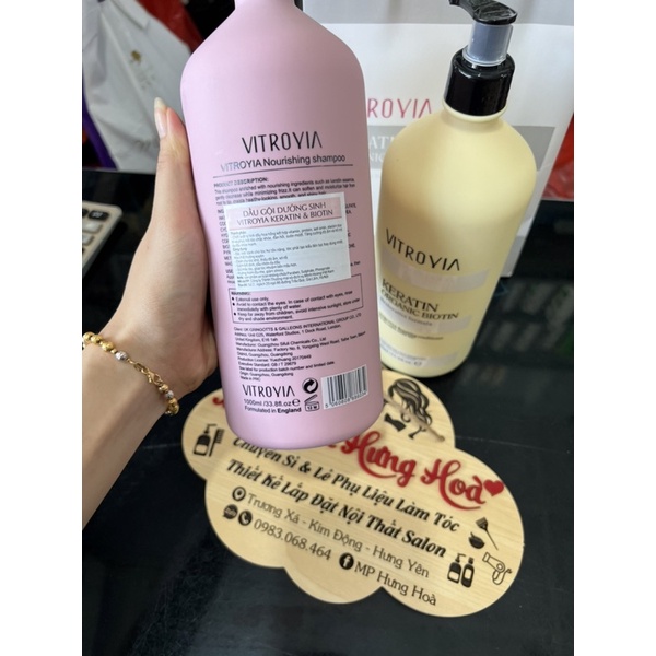 Dầu gội dưỡng sinh VITROYIA KERATIN & BIOTIN dành cho tóc hư tổn nặng