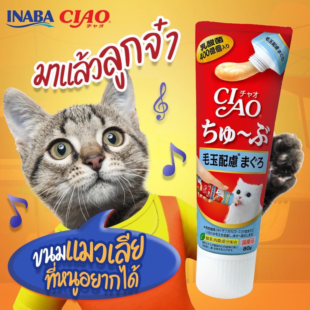 [Nội địa Thái] súp thưởng CIAO INABA dạng tuýp 80g cho mèo
