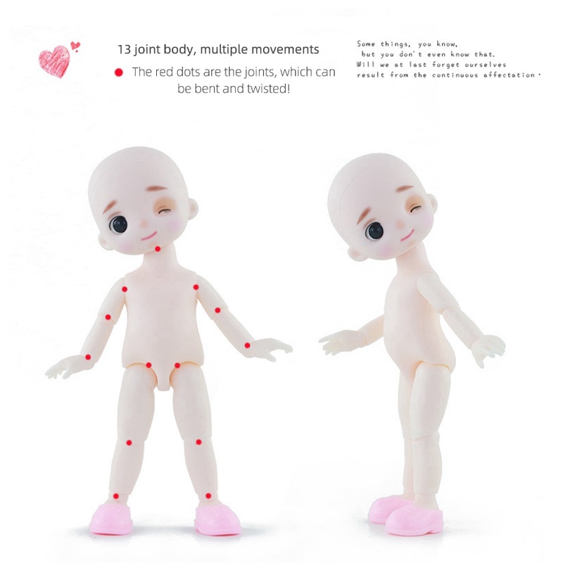Búp Bê BJD 3D Mắt 3D Và 13 Khớp Nối 16cm Tỉ Lệ 1 / 12