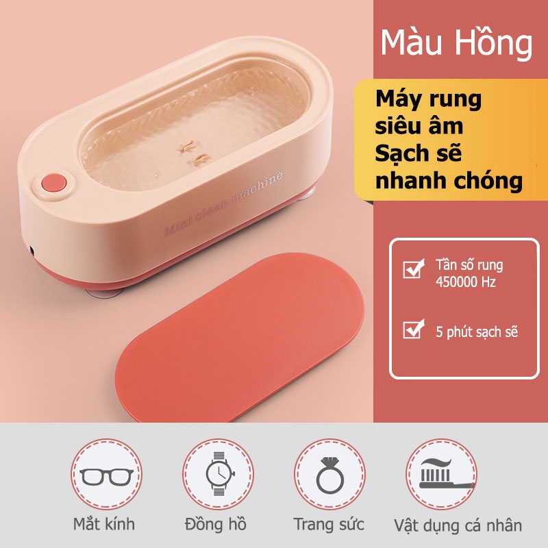 Máy rửa kính - trang sức đa năng bằng sóng siêu âm Mini clean machine