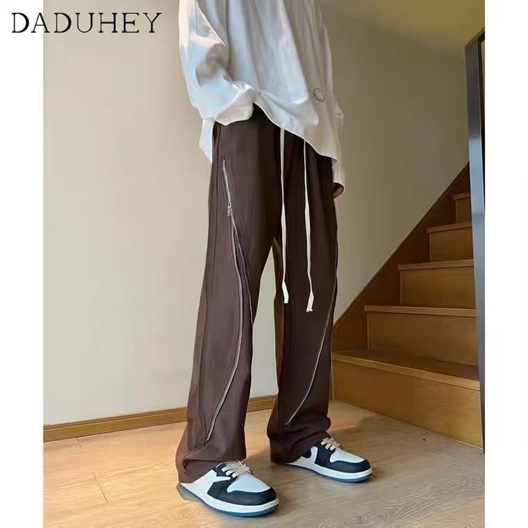 DaDuHey 2022 Hong Kong Style Ins Trendy Retro Easy Matching Casual Pants Fashionable Loose Straight Cargo
