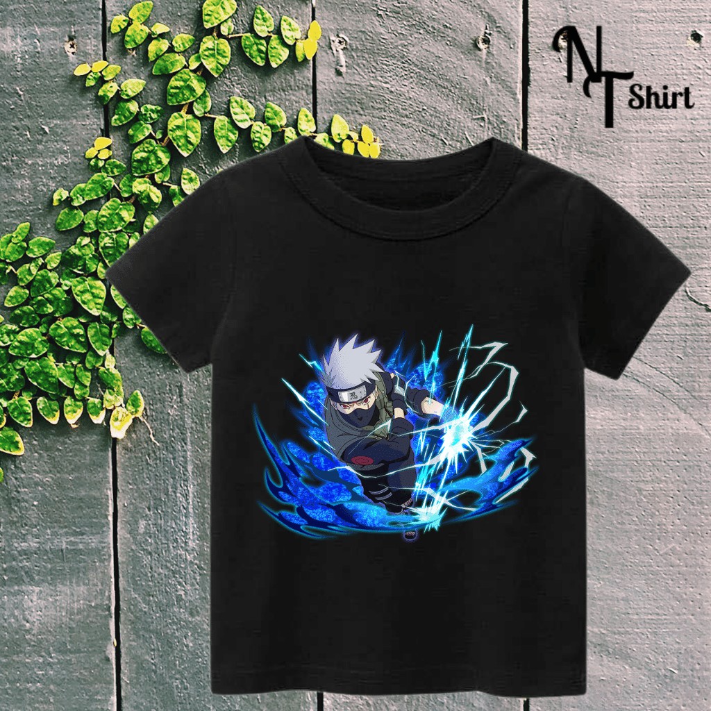 Áo thun bé trai in hình Uchiha itachi, Naruto, Kakashi, Áo cotton xịn mặc mát thoải mái 05
