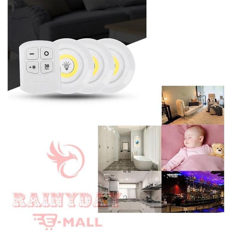 [Hàng Hot] Bộ 3 đèn led dán tường thông minh điều khiển từ xa