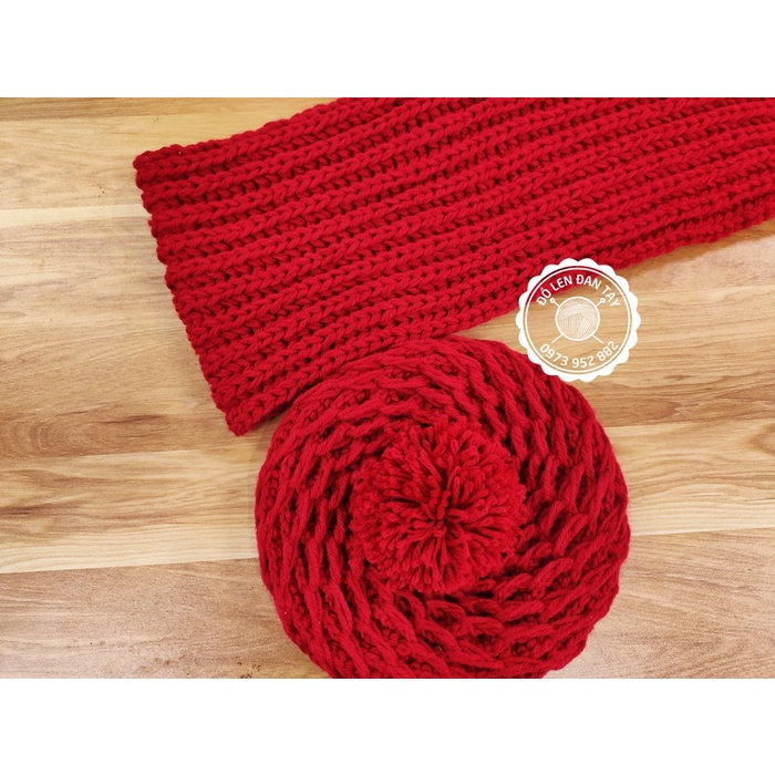 Khăn mũ len đan tay - Sản phẩm handmade cẩn thận từng mũi