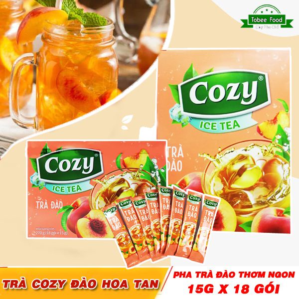 Trà hoà tan Cozy Icetea trà Đào 18 gói x 15g