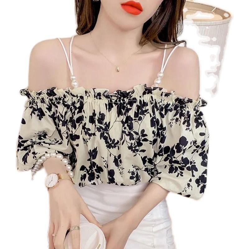 Áo Sơ Mi Ngắn Tay Trễ Vai Thời Trang Dành Cho Nữ