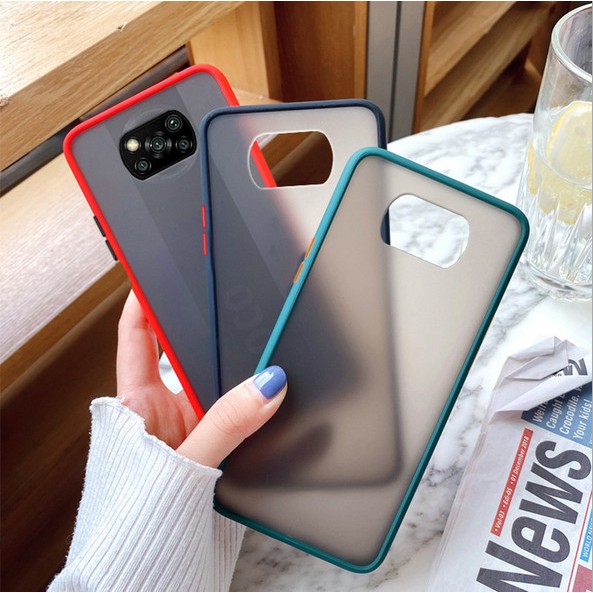 Ốp cao su non Xiaomi Poco X3 lưng nhám mờ