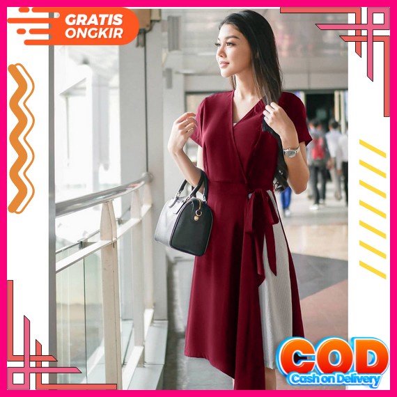 Bộ Đầm / Đầm Dự Tiệc Giáng Sinh Năm Mới Phong Cách Hàn Quốc Cho Nữ Tuổi Teen / Bhn Corneli Size L 2021 2022 Fwg - Vanes / Đầm Dự Tiệc / Đầm / Đầm Hàn Quốc / Váy / Váy Dự Tiệc