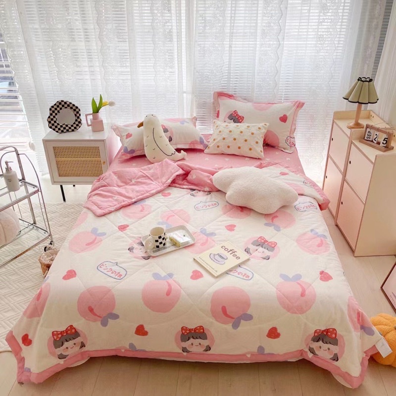 Set Chăn Ga Gối Cotton Living Chăn Chần Bông - Nhiều Hoạ Tiết (shinbedding)