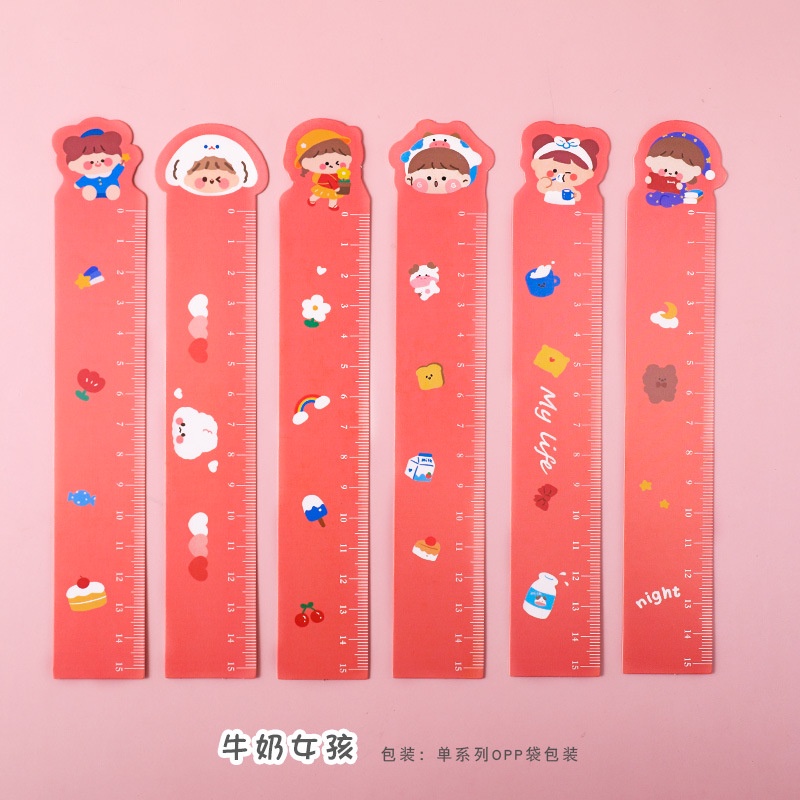 &lt;Video Review&gt; Set 5 Thước Kẻ Bìa Nhựa Dẻo Đo 15cm Màu Sắc Đáng Yêu Nhiều Chủ Đề D145