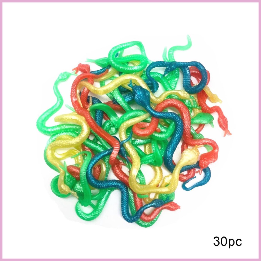Bộ 30 Rắn Giả Đồ Chơi Bằng Nhựa Dùng Trang Trí Tiệc