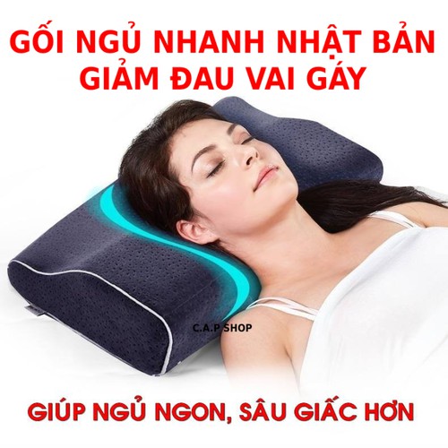 Gối ngủ nhanh Nhật Bản hỗ trợ điều trị mất ngủ và Giảm đau vai gáy khi ngủ