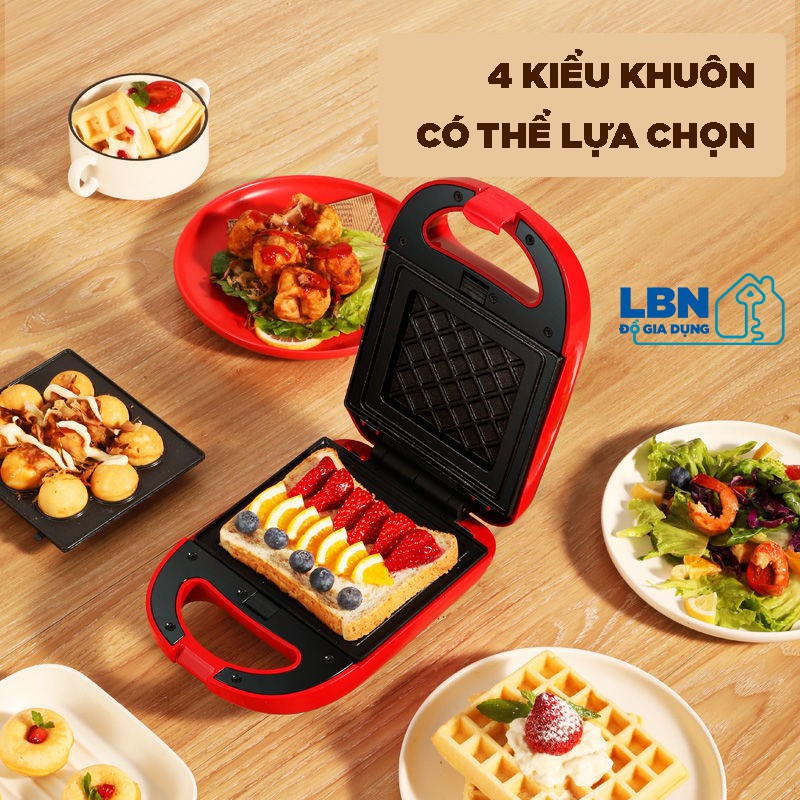 [ORDER] MÁY NƯỚNG BÁNH LÀM BÁNH ĐA NĂNG HONGMEI 1-4 LOẠI KHUÔN WAFFLE SANDWICH BÁNH DONUT BÁNH TAKOYAKI