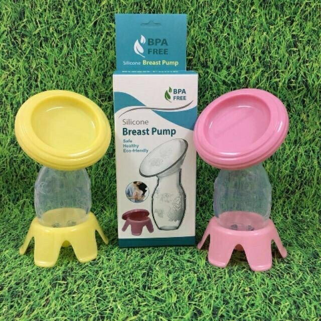 Cốc Hứng Sữa, Phễu Hút Sữa Tự Động Silicone ( đầy đủ nắp đậy, đế đứng và hộp )