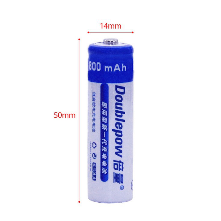 Hộp 8 viên pin tiểu AA 800mAh sạc lại DoublePow (chính hãng) + Sạc DoublePow DP-U82