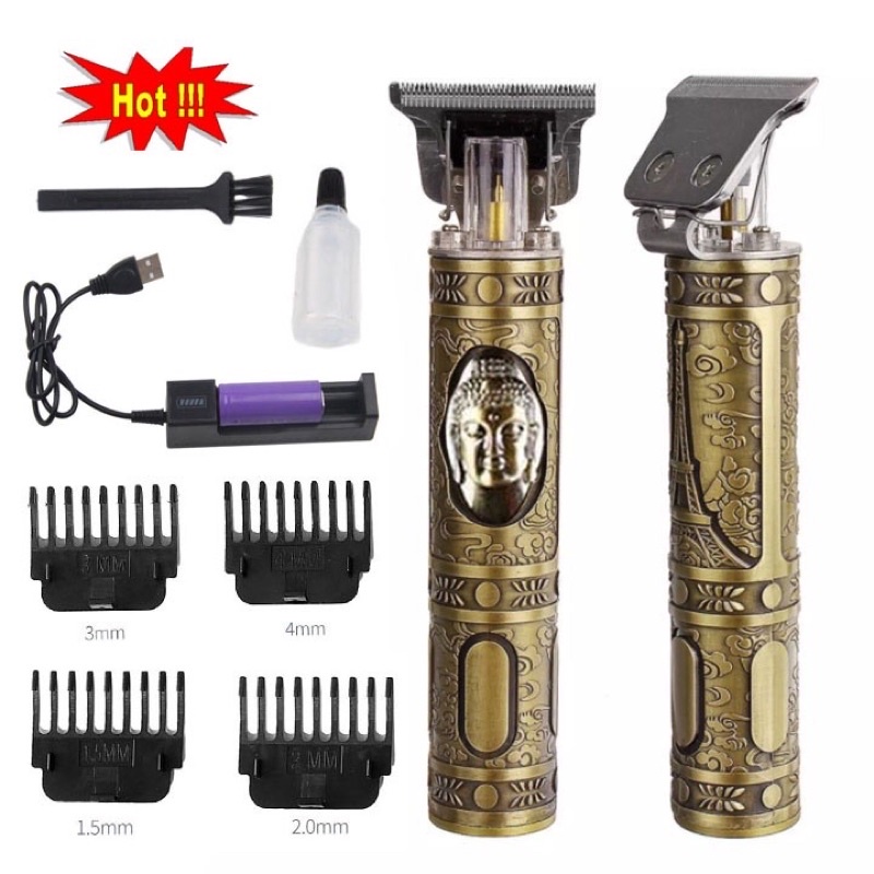 tông đơ cắt tóc , cạo râu , chấn viền cắt tóc nam Chuyên dụng pin rời dễ sử dụng