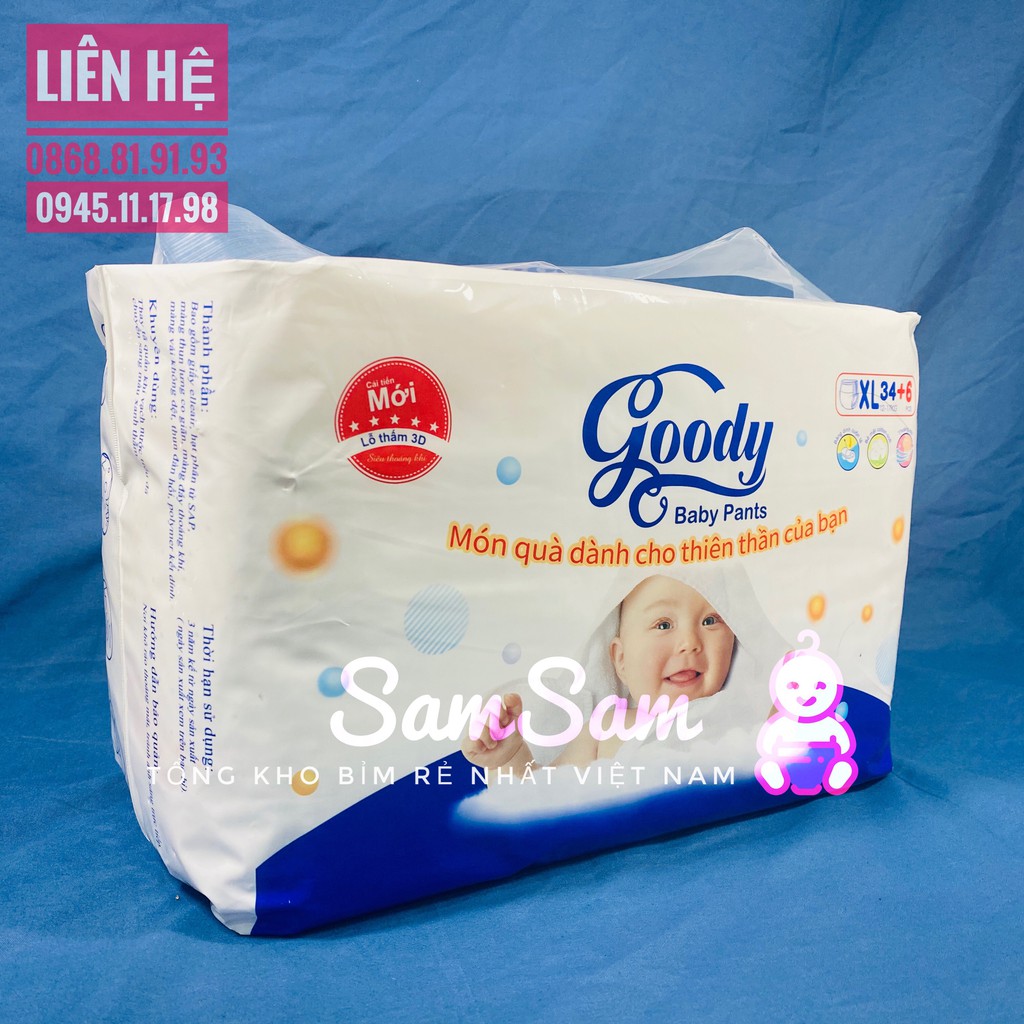 [Có video] Bỉm Cao Cấp Goody, Freeship, Tã Quần/Dán, Đủ size, S54/M44/L42/XL38/XXL36/XXXL34