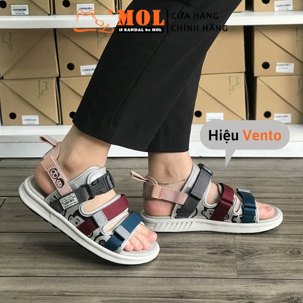 Giày Sandal MOL Nữ 3 Quai Ngang Quai Hậu Tháo Rời Êm Bền Phù Hợp Đi Học Đi Làm Đi Du Lịch Mã MS1801