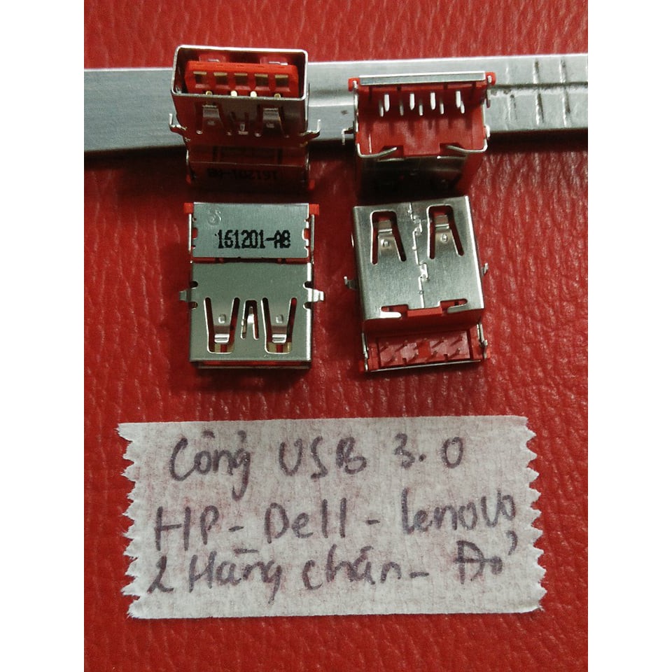 Cổng USB 3.0 cho Laptop HP DELL LENOVO loại 2 hàng chân - Màu đỏ