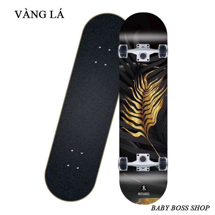 Ván trượt skateboard thể thao chất liệu gỗ phong ép cao cấp 8 lớp mặt nhám