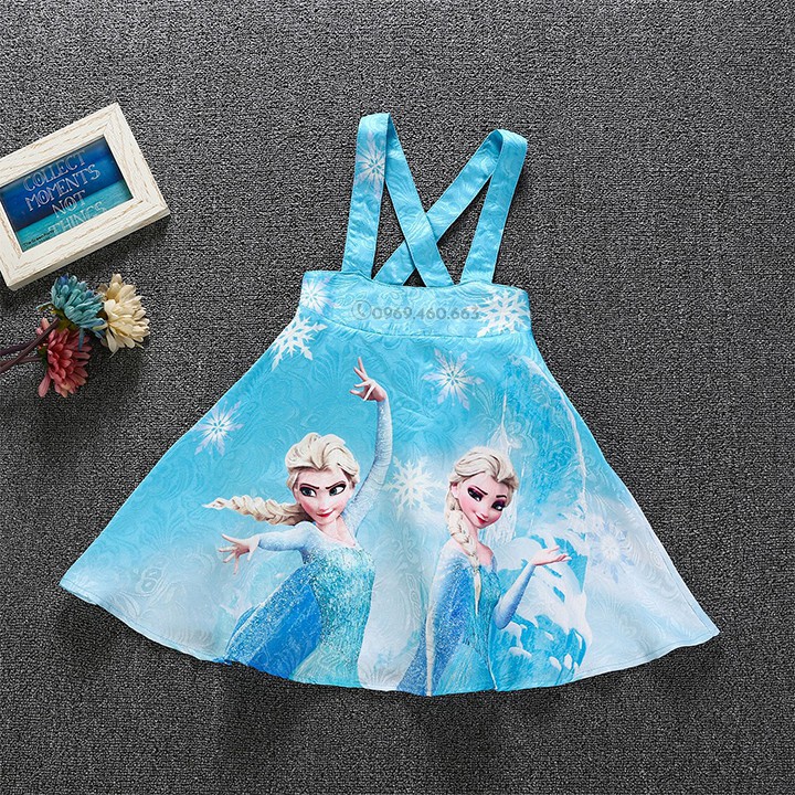 Set Váy đầm Elsa + Áo cotton cao cấp size từ 100-140 cho bé gái cao từ 90-135cm
