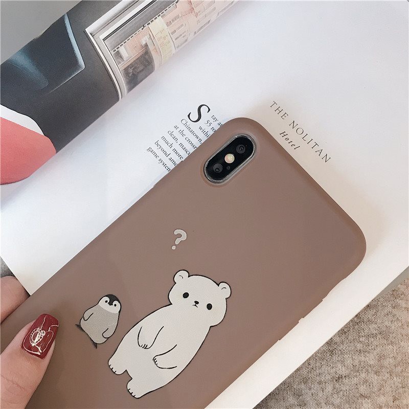 Ốp lưng iphone Gấu yêu TPU trơn dẻo mềm 5/5s/6/6plus/6s/6splus/7/7plus/8/8plus/x/xr/xs/11/12/pro/max/plus/promax | BigBuy360 - bigbuy360.vn