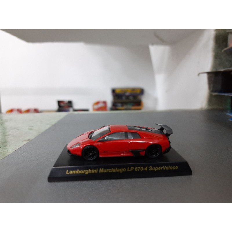 xe Kyosho tỉ lệ 1:64 - Lamborghini Murcielago SV màu đỏ,  hàng hiếm