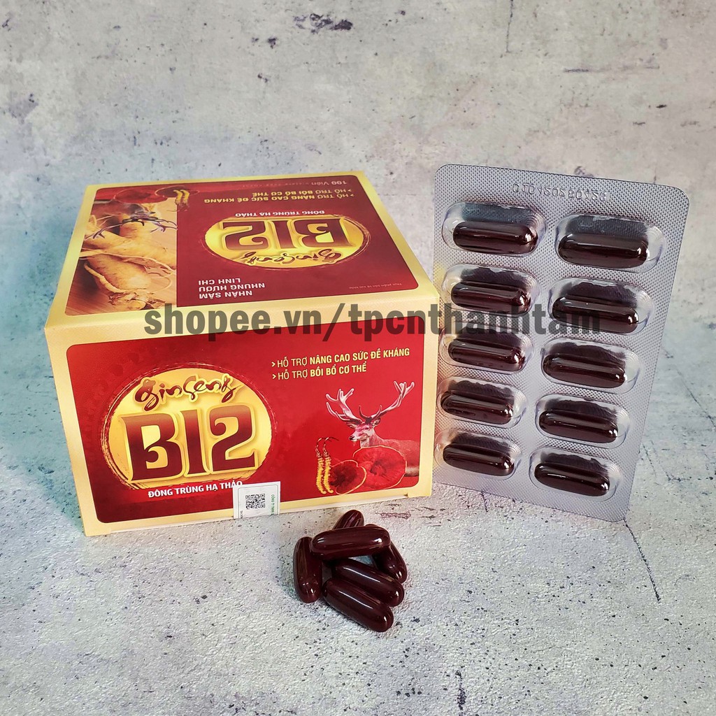 Vitamin tổng hợp 12B GINSENG tăng sức đề kháng, bồi bổ cơ thể- Hộp 100 viên | BigBuy360 - bigbuy360.vn