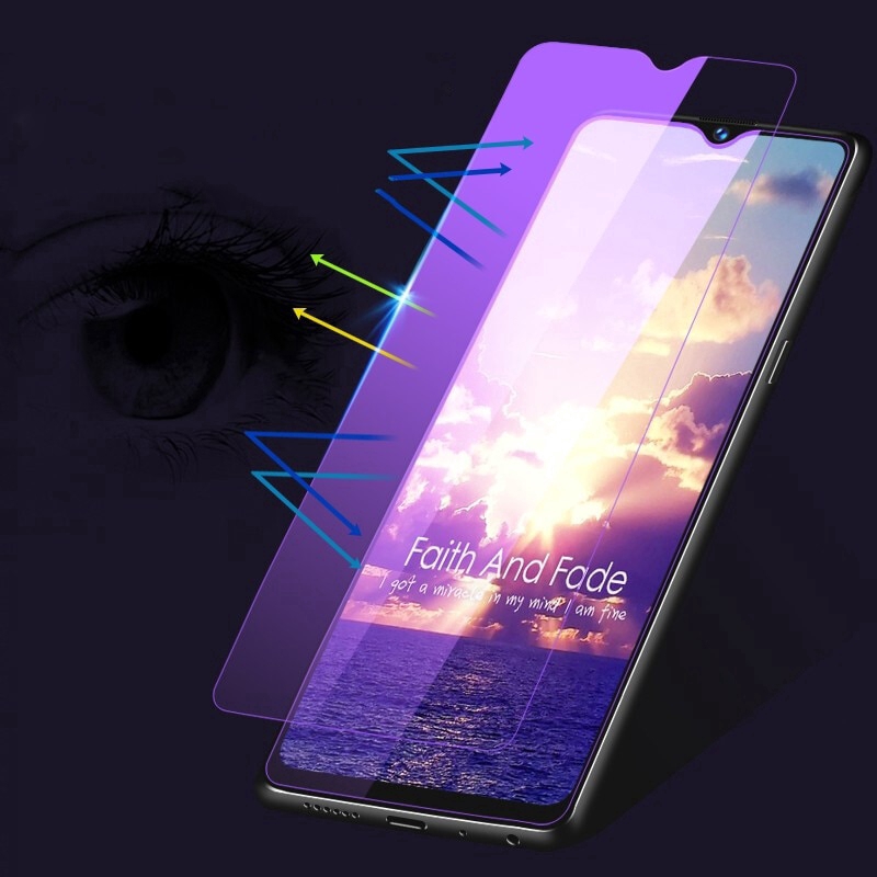 Chống Tia Sáng Xanh Kính Cường lực Bảo Vệ Màn Hình cho Oppo F11 F9 Pro F7 F5 A3S AX5 AX5S A5 A5S A15 A15S A93 A7 A12 A12E A83 A92 A52 A71 A2 A9 A33 A53 2020 Reno 2 3 4 5 4F bảo vệ mắt Mặt trước Miếng dán màn hình