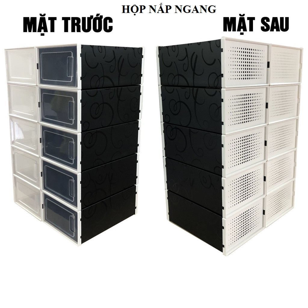 Combo 10 Hộp Đựng Giày Nhựa Cứng Trong Suốt Nắp Bằng Nhựa Cứng Chịu Lực