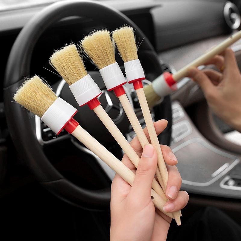 Bộ 5 Cọ Lông Heo Tổng Hợp Chuyên Dụng Vệ Sinh Nội Thất Chi Tiết Xe