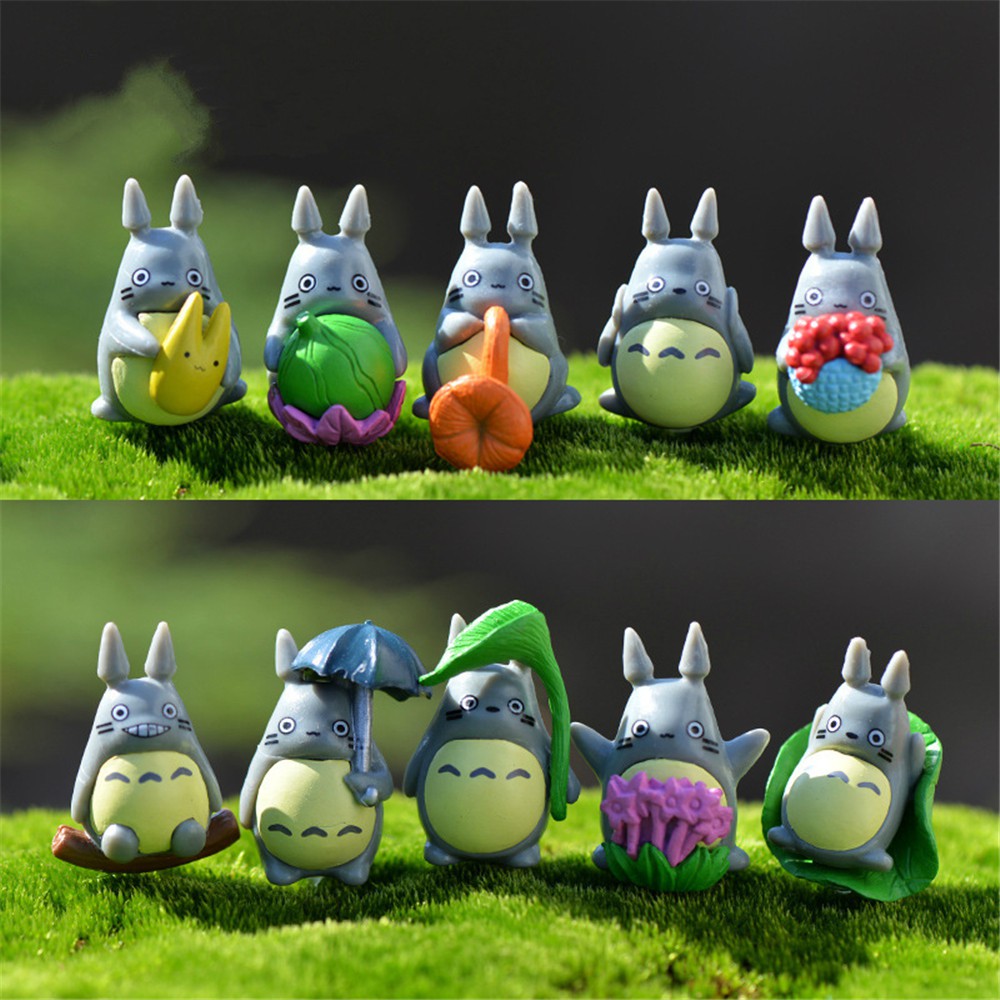 Set 10 Mô Hình Nhân Vật Totoro Bằng Nhựa Pvc 1-3cm Trang Trí Tiểu Cảnh