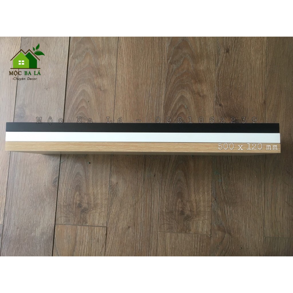 Kệ Gỗ - Thanh Ngang - Gắn Tường - Kt 500x120mm - Đầy đủ Phụ Kiện Lắp Ráp