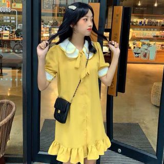 Đầm 2 lá cổ sen